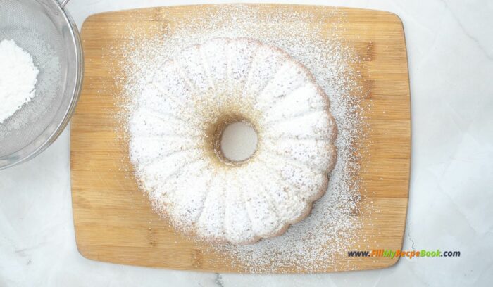 Homemade Twinkie Bundt Cake recipe. An easy fluffy cake with vanilla marshmallow cream filling for a dessert or snack for tea time.