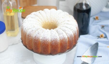 Homemade Twinkie Bundt Cake recipe. An easy fluffy cake with vanilla marshmallow cream filling for a dessert or snack for tea time.