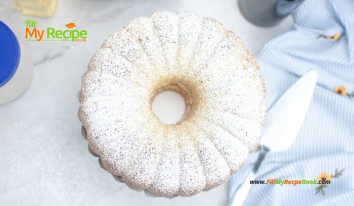 Homemade Twinkie Bundt Cake recipe. An easy fluffy cake with vanilla marshmallow cream filling for a dessert or snack for tea time.