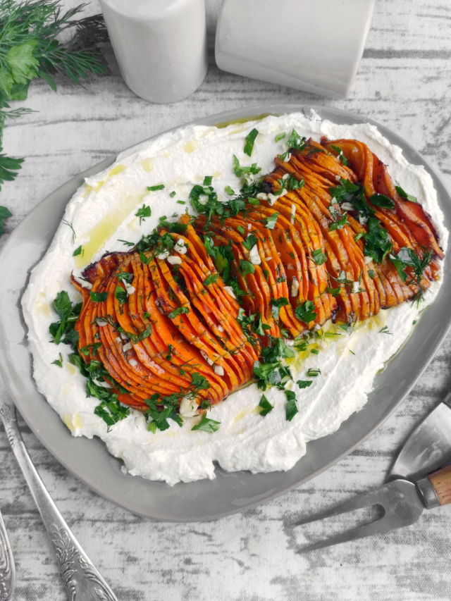 Roasted Hasselback Butternut Squash