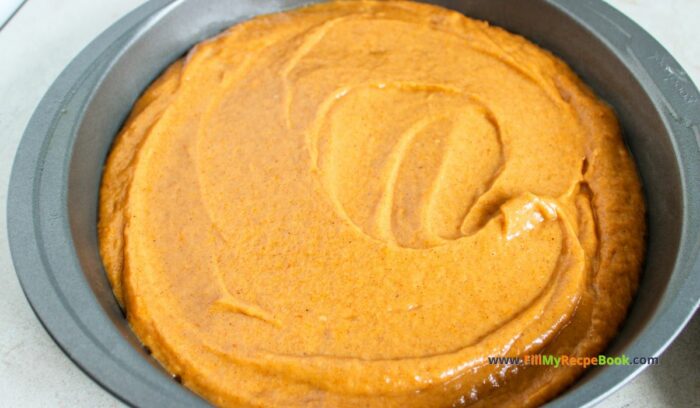 Best Pumpkin Cake recipe with salted caramel cream cheese frosting. A delicious dessert using pumpkin puree, pumpkin spices for fall treat.