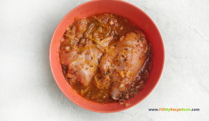 Easy Grilled Chicken Recipe idea. Marinated chicken pieces grilled for unforgettable flavors as a Mexican dish as a meal for family.