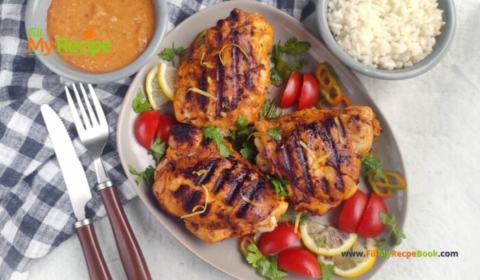 Easy Grilled Chicken Recipe idea. Marinated chicken pieces grilled for unforgettable flavors as a Mexican dish as a meal for family.