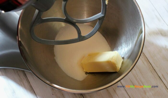 mixing butter and sugar, Oatmeal Maple Cookies Recipe with cinnamon. Easy healthy cookies or biscuits made with brown sugar for snacks or treats for kids.