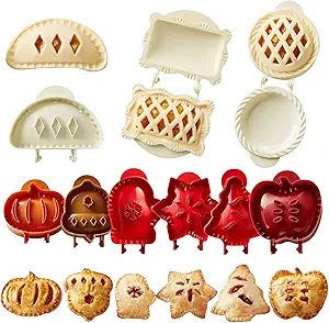 9PCS Hand Pie Molds for Baking Mini Pie Maker for Christmas Party Baking Supplies Party Dough Presser Pocket Pie Molds (9).