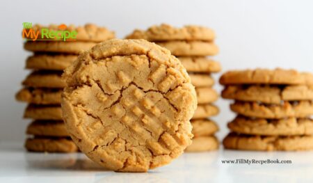 Make these Easy Peanut Butter Cookies recipe in bulk as they will be eaten fast. They are flourless biscuits with just four ingredients.