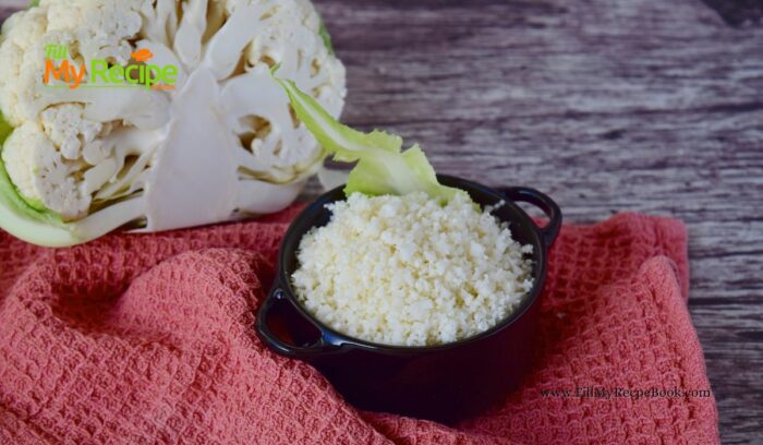 Learn how to cook this Simple Cauliflower Rice Recipe. Its impossible to not get it right, as a healthy vegetable side dish with main meals.