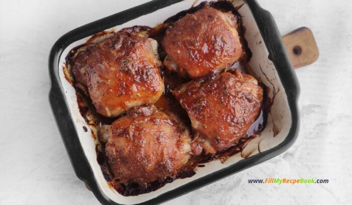 A Simple Honey Mustard Chicken recipe for a lunch or dinner. A quick savory Chicken breast or thighs dish oven baked for a meal.