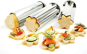 Norpro Tin Canape Bread Molds, Set of 1, 3 pieces