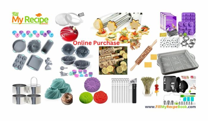 Kitchen accessories to purchase online. The kitchen appliances and décor will suit the recipes you bake, something different.