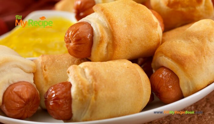 Create these easy Homemade Pigs in a Blanket for appetizers, served warm or cold. These delightful mini puff pastry snacks filled with small sausages are perfect for any party.