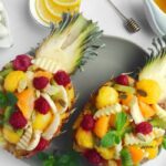 A healthy Tropical Pineapple Fruit Salad recipe. This simple homemade fresh fruit salad is a perfect summer treat that kids absolutely adore.