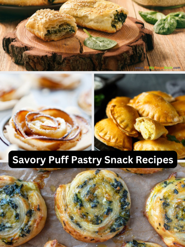 Savory Puff Pastry Snack Recipes ideas. Easy appetizer ideas, mini treats with fillings, kids and family will love for get togethers