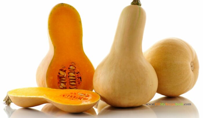 butternut squash, for roasting in slices. the best tasty vegetable to eat.