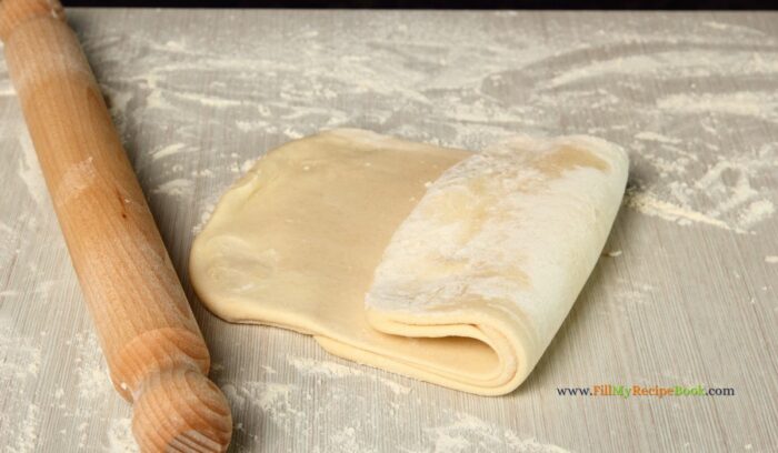 puff pastry bought for quick and easy time to make snacks, sweet treats.