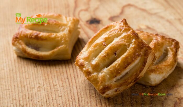 Delicious Puff Pastry Jam Snacks recipe idea. Easy to make buttery flaky puff pastry tarts with jam for dessert and tea time treats for all.