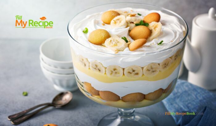 Put together this Festive Banana Pudding Trifle recipe for a dessert. An easy Christmas trifle to serve after the meal for family.