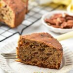 Festive Cranberry Christmas Fruit cake recipe with pecan nuts a glaze of orange juice. Moist and alcohol free, simple bake for the holidays.