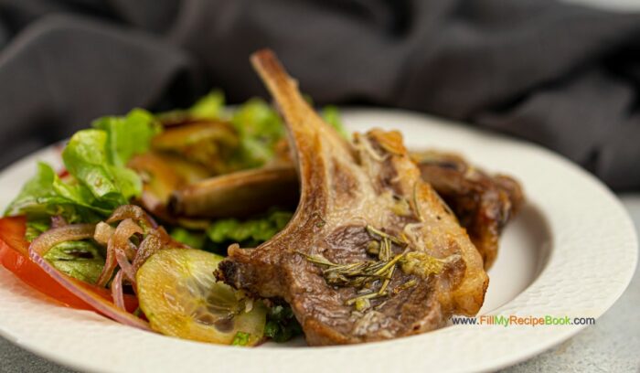 Simple Roasted Lamb Chops recipe for a lunch or dinner. An easy oven bake idea without searing, marinated with herbs for tender chops.