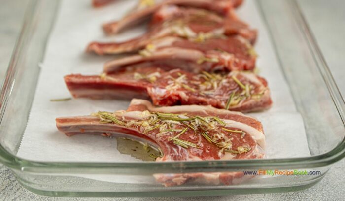 Simple Roasted Lamb Chops recipe for a lunch or dinner. An easy oven bake idea without searing, marinated with herbs for tender chops.