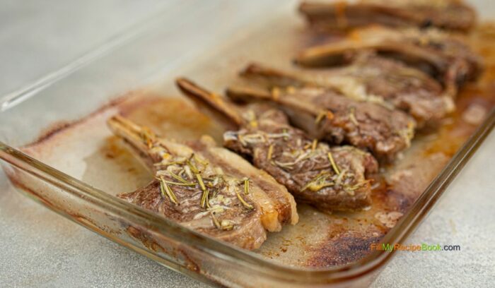 Simple Roasted Lamb Chops recipe for a lunch or dinner. An easy oven bake idea without searing, marinated with herbs for tender chops.