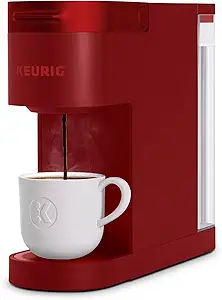 Keurig K- Slim Single Serve K-Cup Pod Coffee Maker, with 3 Brew Sizes, Multistream Technology, 46oz Removable Reservoir, Scarlet Red