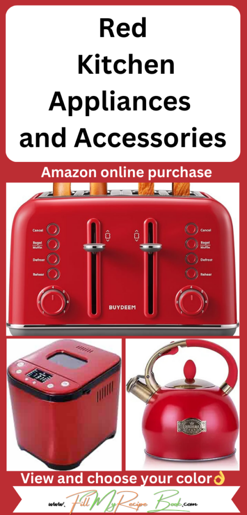 Transform Your Home and Kitchen with Red Appliances and Accessories. Enhance your living space and kitchen with stylish red appliances and accessories that reflect your personal taste.