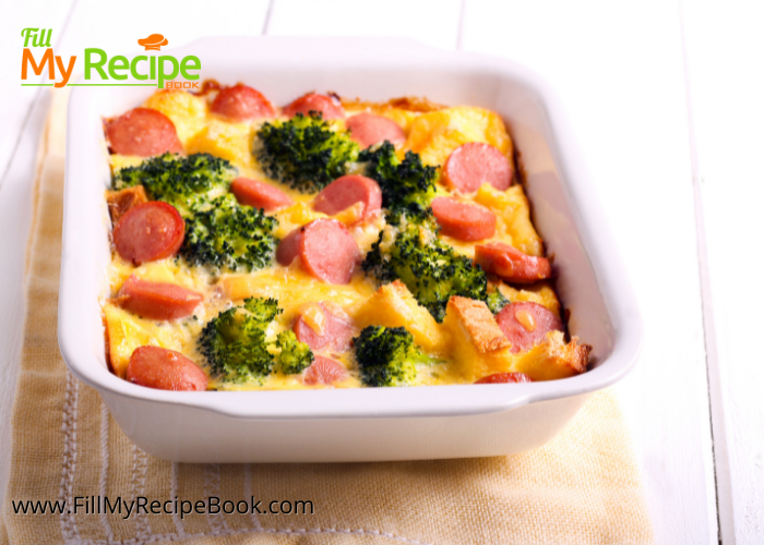 Baked Omelet with Sausage and Vegetables recipe This healthy easy omelet casserole is the perfect make ahead omelet for breakfast or brunch.