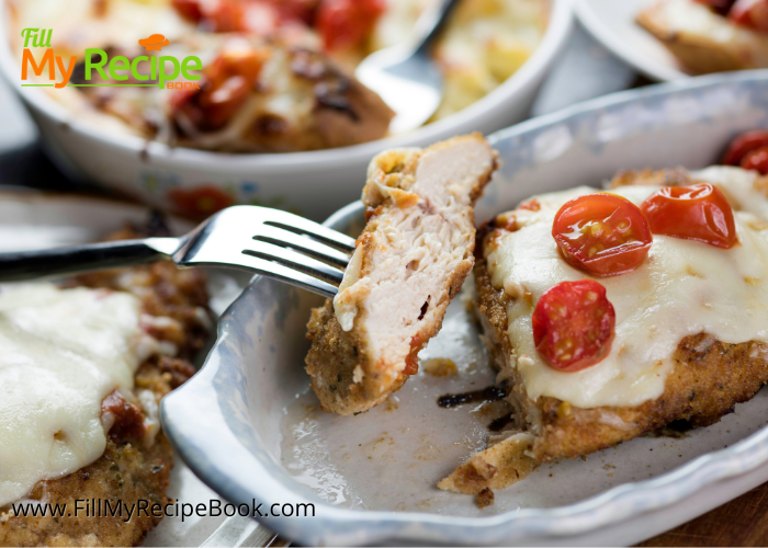 Baked Parmesan Chicken with Garlic and Mayo Recipe. An easy casserole dish with tender chicken breasts for a family lunch or dinner.