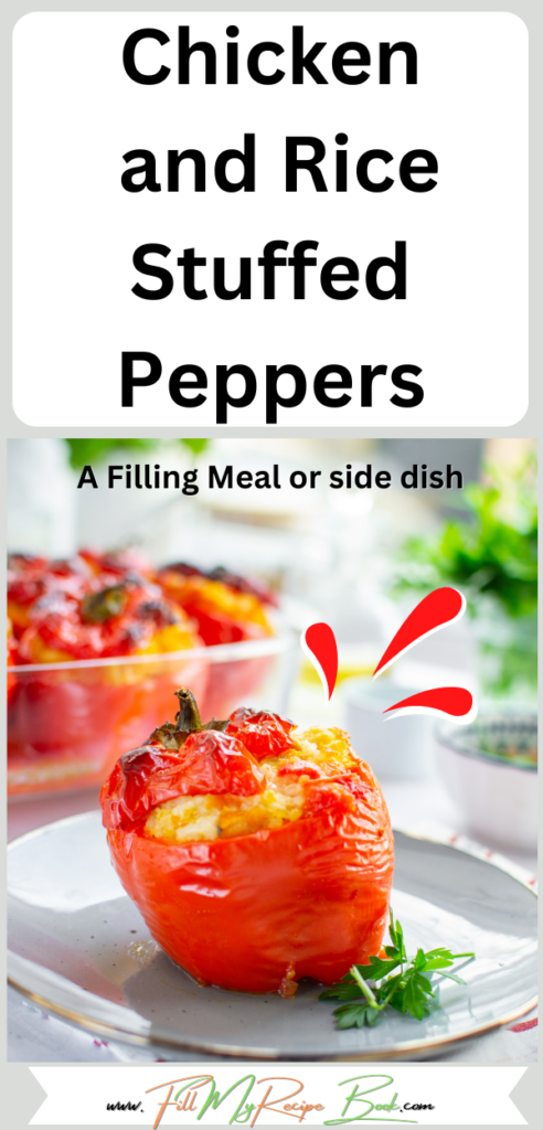 Chicken and Rice Stuffed Peppers recipe makes a delicious weeknight dinner with the vegetables and easy meal for 6 in just 30 minutes.