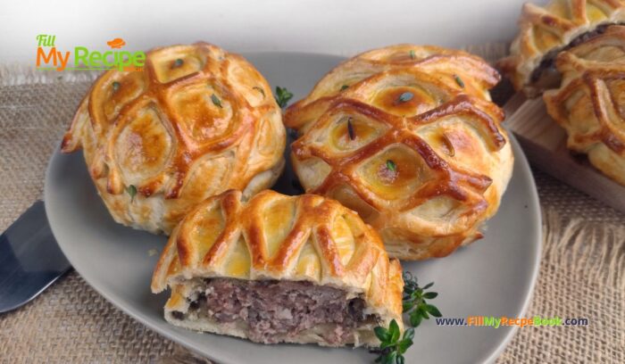 Tasty Grilled Beef Wellington Burger Recipe Idea for ground beef patties. Puff pastry wellington for a lunch or dinner with salad.