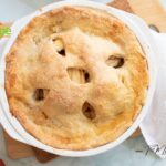 An Easy Homemade Apple Pie and Crust recipe to bake. Double crust with layers of sweet honeycrisp apples, cinnamon and sugar a warm dessert.