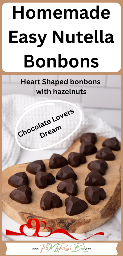 Homemade Easy Nutella Bonbons recipe idea to create for a snack. Filled with creamy tasty Nutella, hazelnuts and chocolate lovers dream.