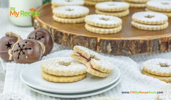 Homemade Linzer Raspberry Jam Cookies treats combine rich buttery goodness with a hint of almond, filled with raspberry jam for holidays.