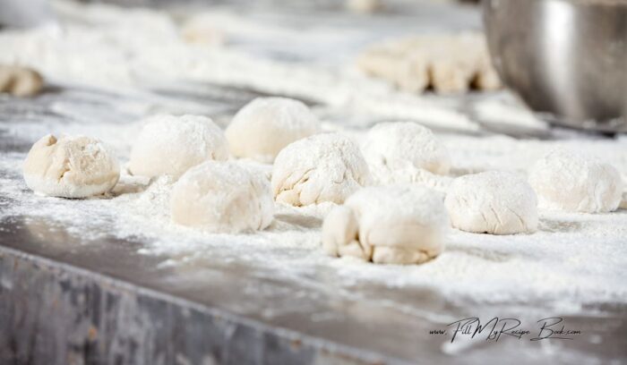 good size dough balls for this easy 3 ingredient vetkoek to fry in hot oil.