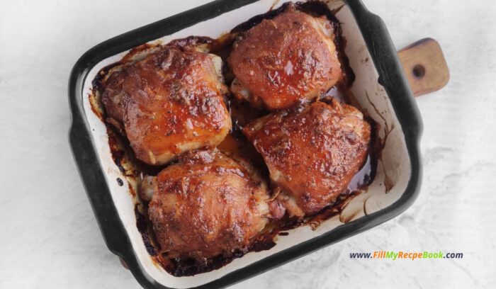 A Simple Honey Mustard Chicken recipe for a lunch or dinner. A quick savory Chicken breast or thighs dish oven baked for a meal.