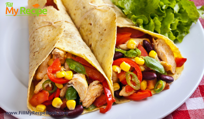 Homemade Corn and Black Bean Tortillas. This homemade Vegetarian or Vegan filled tortilla can also be a versatile meal filled with chicken.