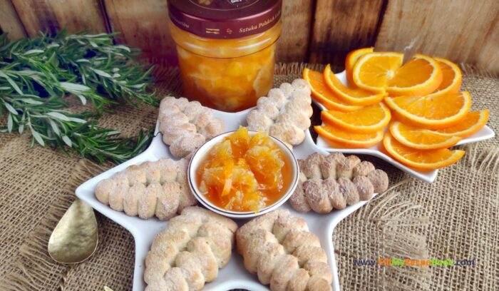 Easy Homemade Orange Marmalade recipe idea. This orange marmalade has a touch of lemon and rosemary, add in many recipes, or on toast.