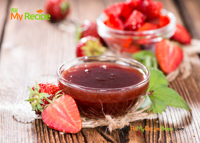 Homemade Strawberry Sauce made in just a few minutes. No cooking just mash with sugar and add brandy and leave to stand and serve on desserts.