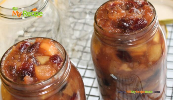 Tasty Homemade Pear Chutney Recipe. An easy basic recipe idea for the best canned or bottled fresh apple and pear chutney to store.