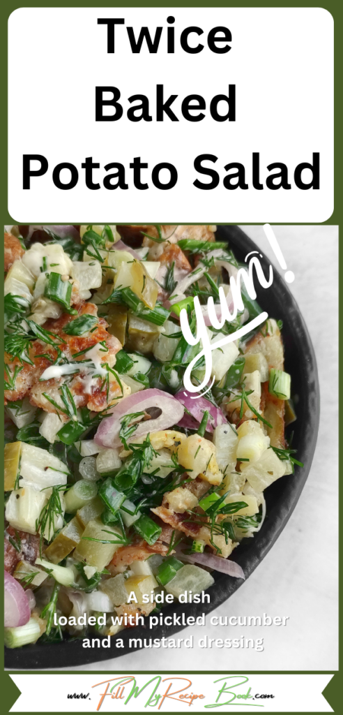 Most delightful Twice Baked Potato Salad recipe ideas for a scrumptious side dish. This oven-baked creation combines pickled cucumbers and mustard in a flavorful sauce.