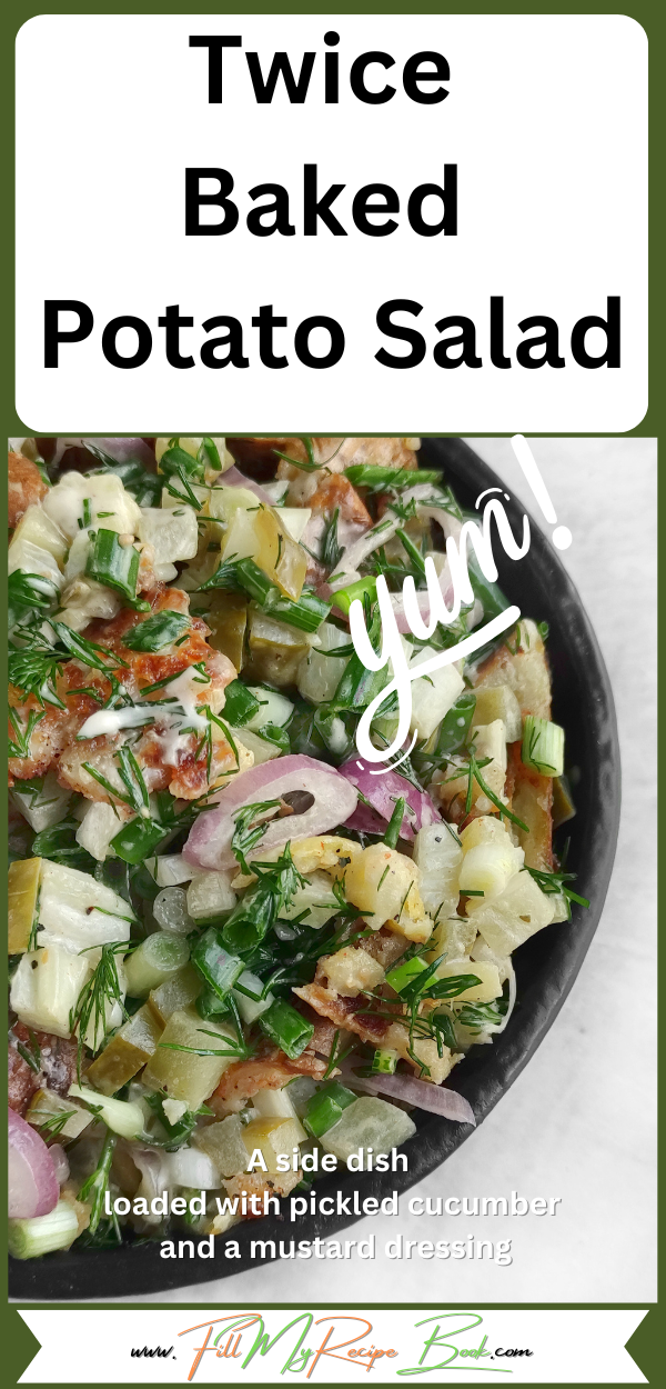 Most delightful Twice Baked Potato Salad recipe ideas for a scrumptious side dish. This oven-baked creation combines pickled cucumbers and mustard in a flavorful sauce.